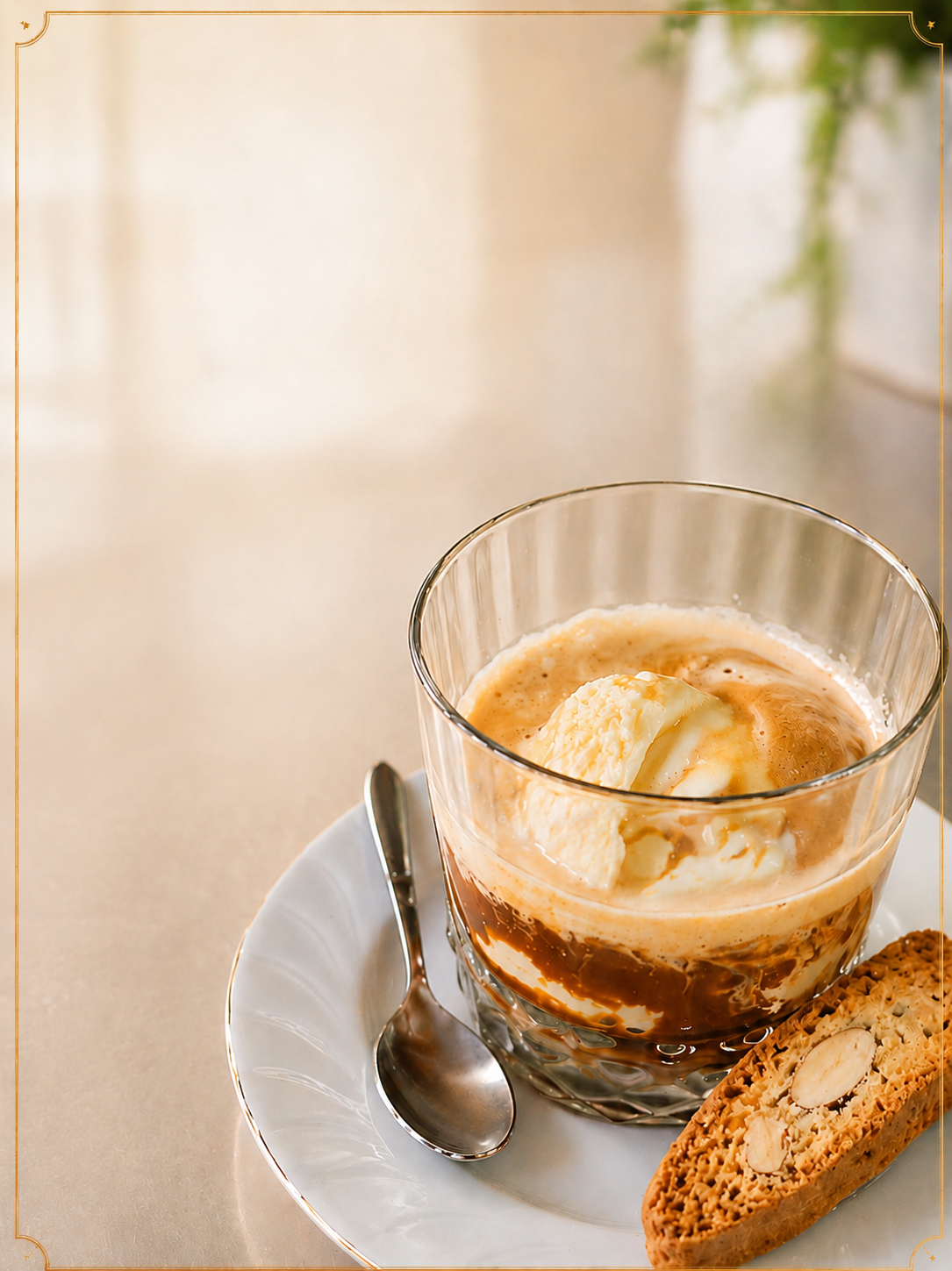 Affogato — espresso hälls över vaniljglass